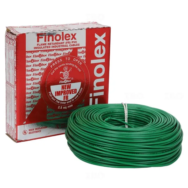 Finolex Silver 2.5 sq mm Green 90 m FR PVC Insulated Wire