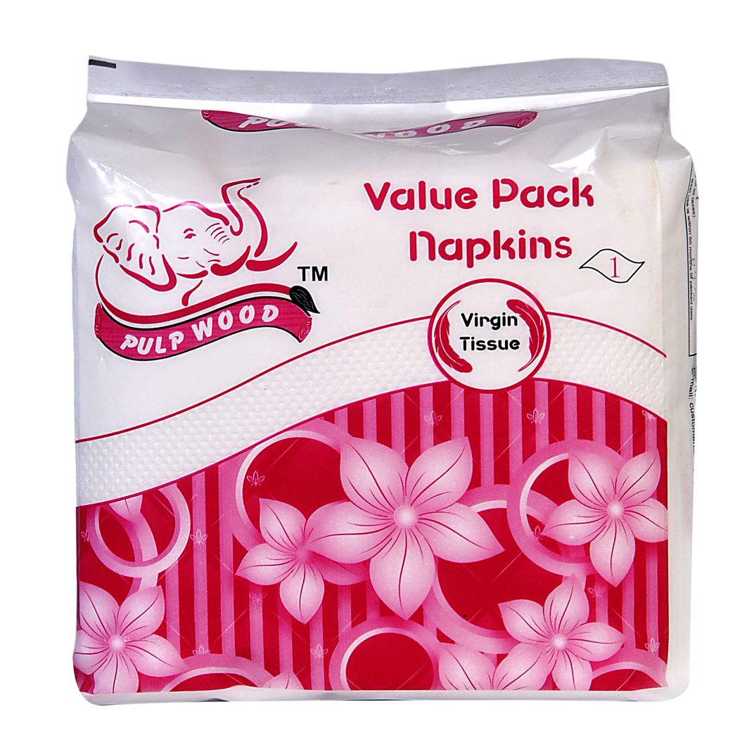 Pulp Wood Value Pack Virgin Soft Paper Napkins 27X30 Plain 1Ply 100'S