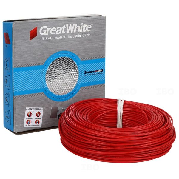 GreatWhite SecureX 1.5 sq mm Red 90 m FR PVC Insulated Wire