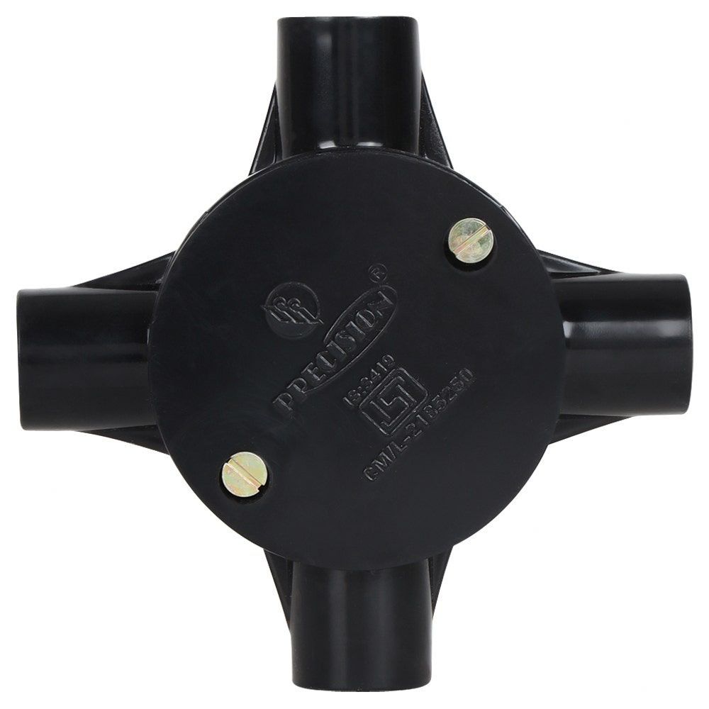Precision 19 mm PVC Circular Box - Intersection 4 Way Precision 19 mm PVC Circular Box - Intersection 4 Way