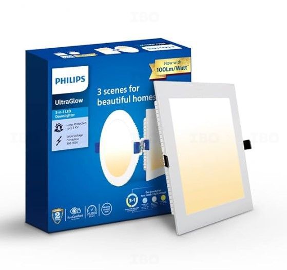 Philips 15W UltraGlow 3in1 Square LED Panel Light