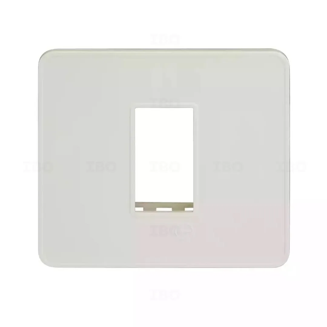 L&T enGem 1 Module Glossy White Switch Board Plate