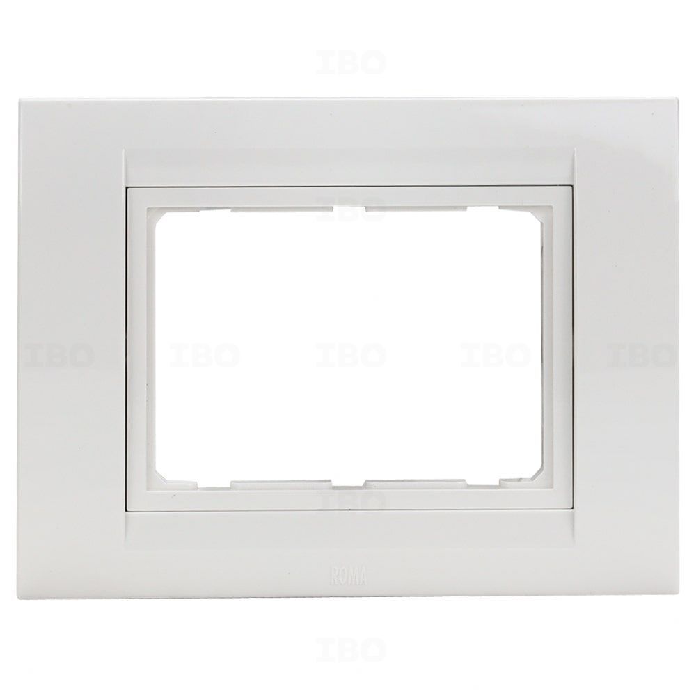 Anchor Tresa 3 Module Glossy White Switch Board Plate