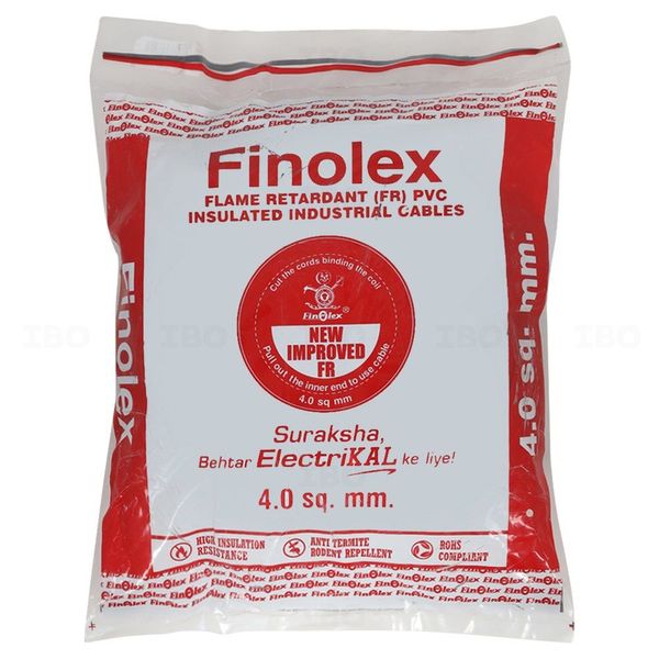 Finolex FR EW Project length 4 sq mm Black 180 m FR PVC Insulated Wire