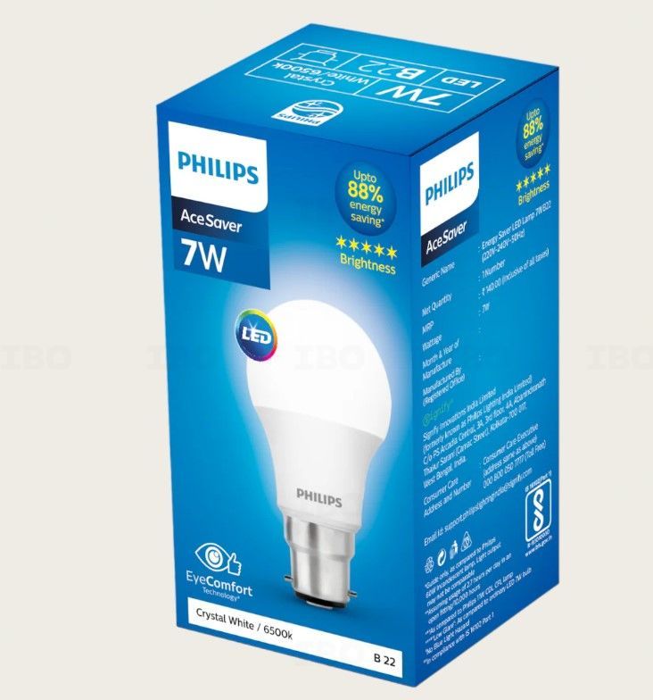 Philips 7 W B22 6500K LED Bulb