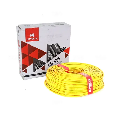 Havells Lifeline 4 sq mm Yellow 180 m FR PVC Insulated Wire Havells Lifeline 4 sq mm Yellow 180 m FR PVC Insulated Wire