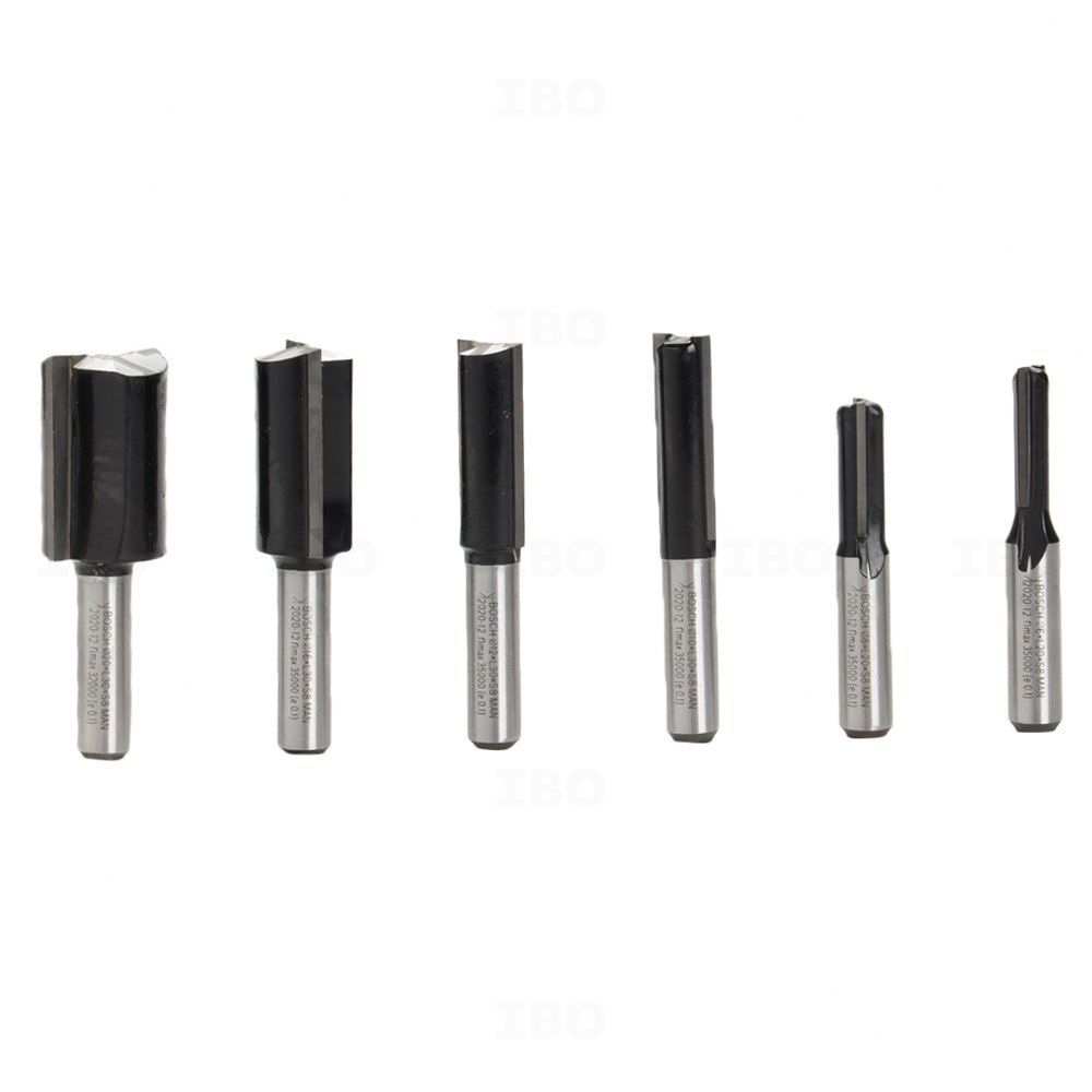 Bosch 2607017466 8mm Shank 6pcs Router Straight Bit Set