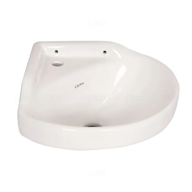 Corner Slim Wall Hung Wash Basin Sn Whit