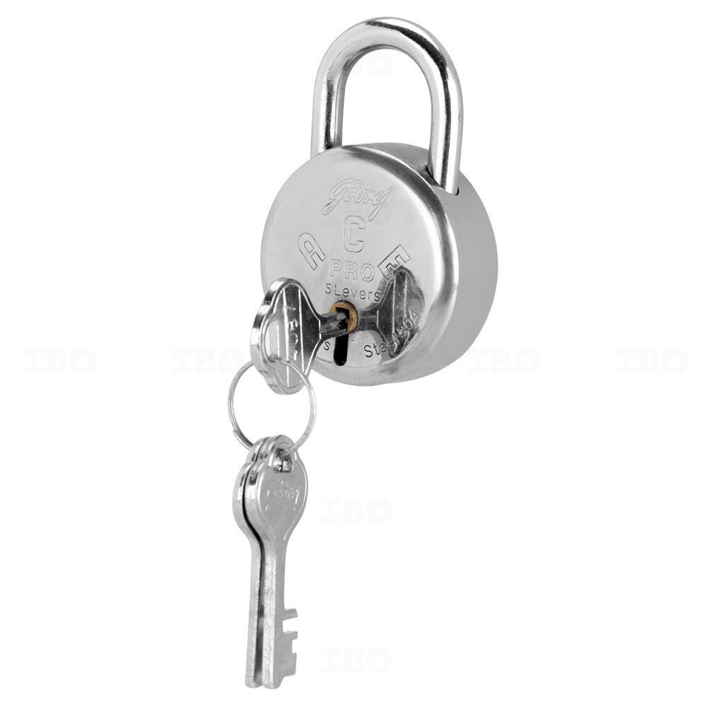 Godrej 3486 Ace Pro 5 levers 3Keys SS Padlock