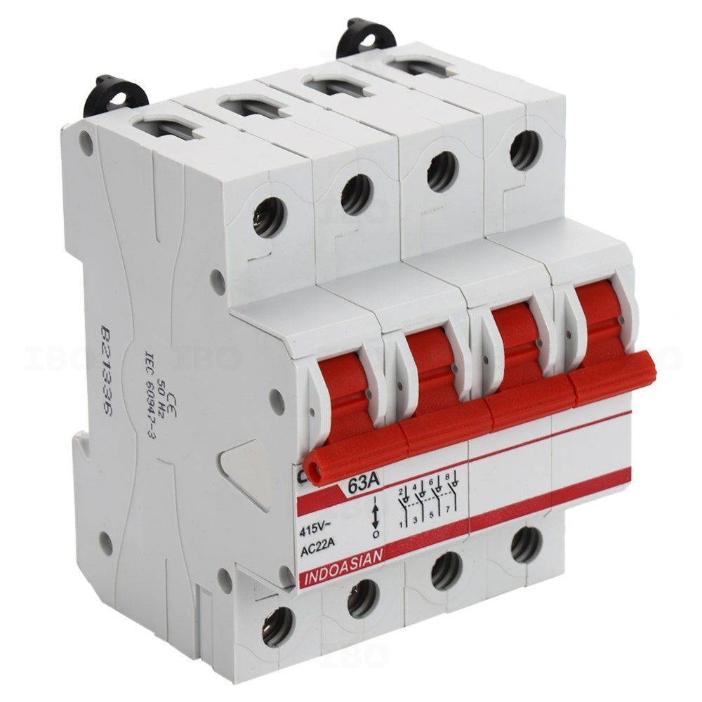 Indoasian Caretron Four Pole 63 A 240/415 V Isolator Indoasian Caretron Four Pole 63 A 240/415 V Isolator