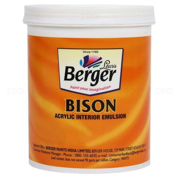 Berger Paints Bison 900 ml Yellow Base Interior Emulsion - Base