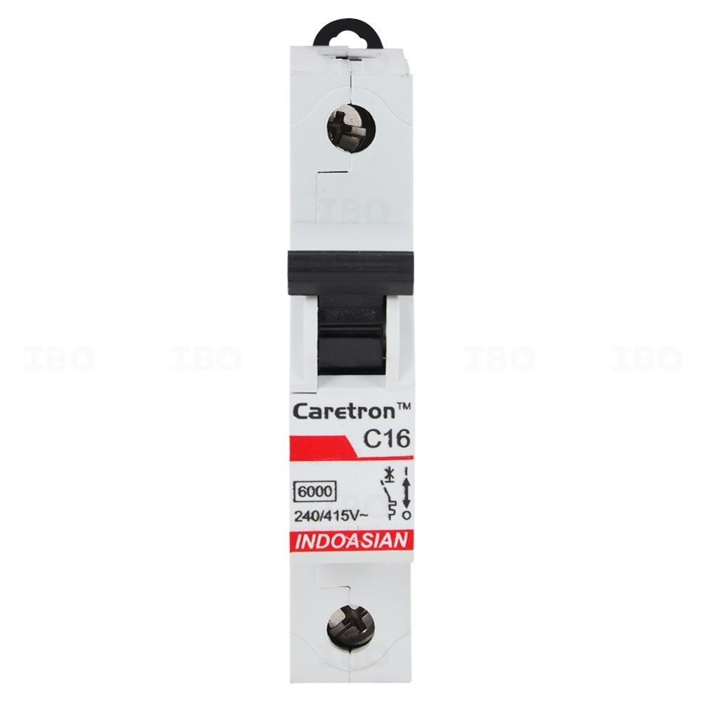 Indoasian Caretron Single Pole 16 A C Curve MCB Indoasian Caretron Single Pole 16 A C Curve MCB