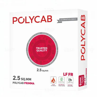 Polycab Primma 2.5 sq mm Yellow 90 m FR PVC Insulated Wire