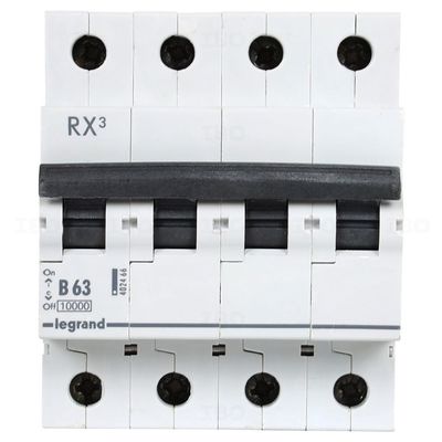 Legrand RX3 Four Pole 63 A B Curve MCB Legrand RX3 Four Pole 63 A B Curve MCB