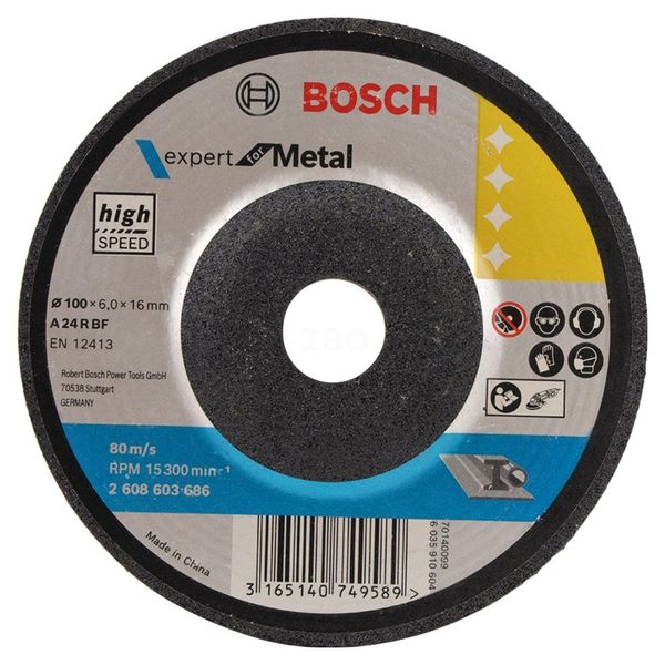 Bosch 2608603686 100x6x16mm Metal Grinding Wheel