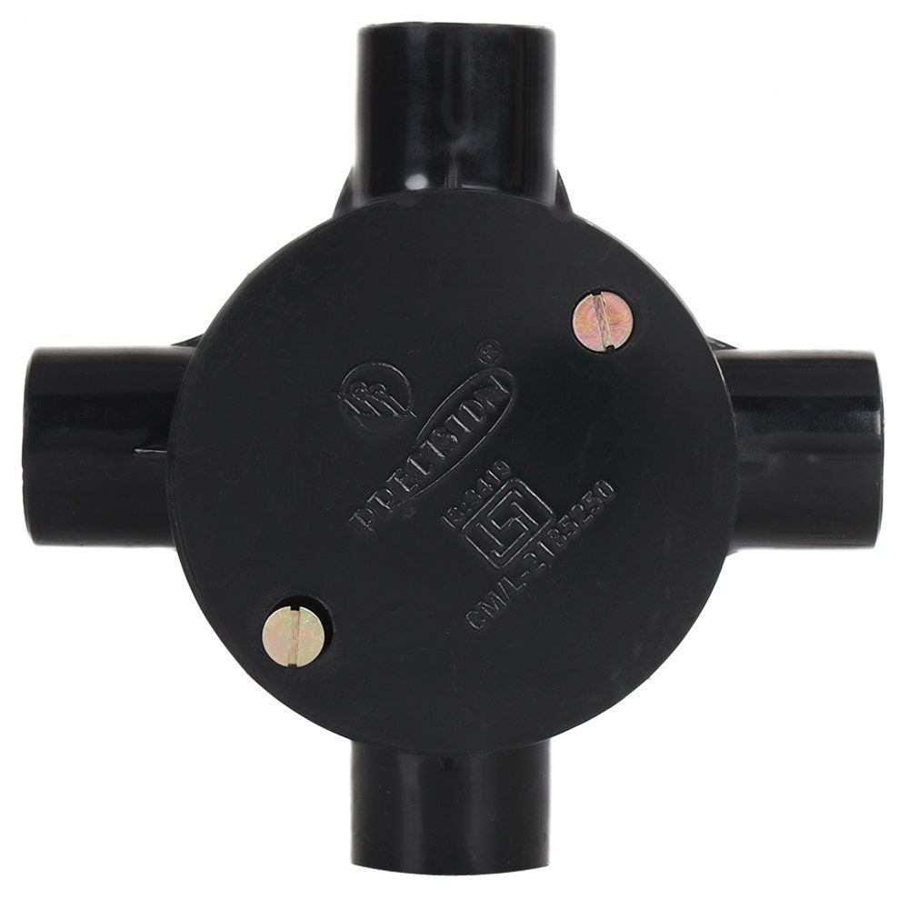 Precision 20 mm PVC Circular Box- Through 2 Way Precision 20 mm PVC Circular Box- Through 2 Way