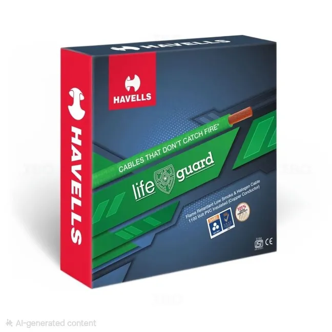 Havells Lifeguard 2.5 sq mm Green 180 m FR-LSH PVC Insulated Wire