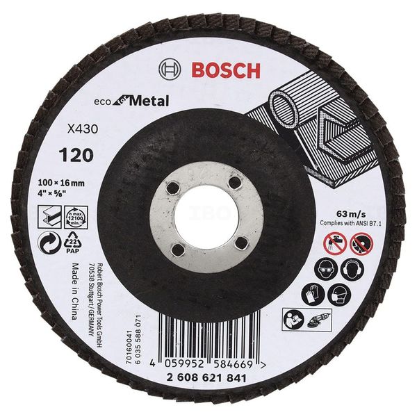 Bosch 2608621841 100mm 120 Grit Flap Disc
