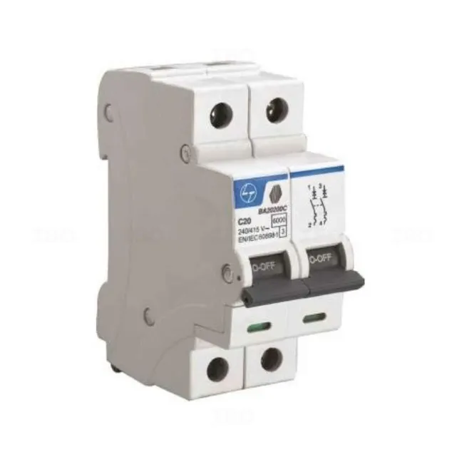 L&T Tripper Double Pole 20 A C Curve MCB