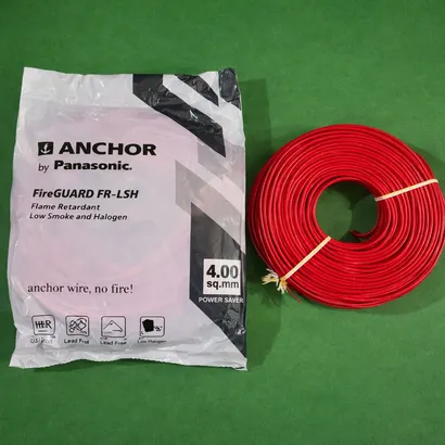 Anchor FRLS-H 4 sq mm Red 180 m FR PVC Insulated Wire Anchor FRLS-H 4 sq mm Red 180 m FR PVC Insulated Wire
