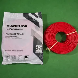Anchor FRLS-H 4 sq mm Red 180 m FR PVC Insulated Wire