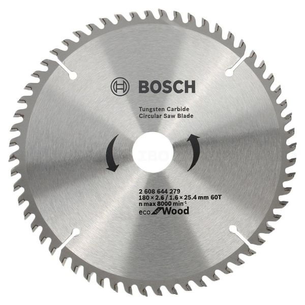 Bosch 2608644279 Eco Series 180x2.6/1.6x25.4mm 60Teeth Circular Saw Blade