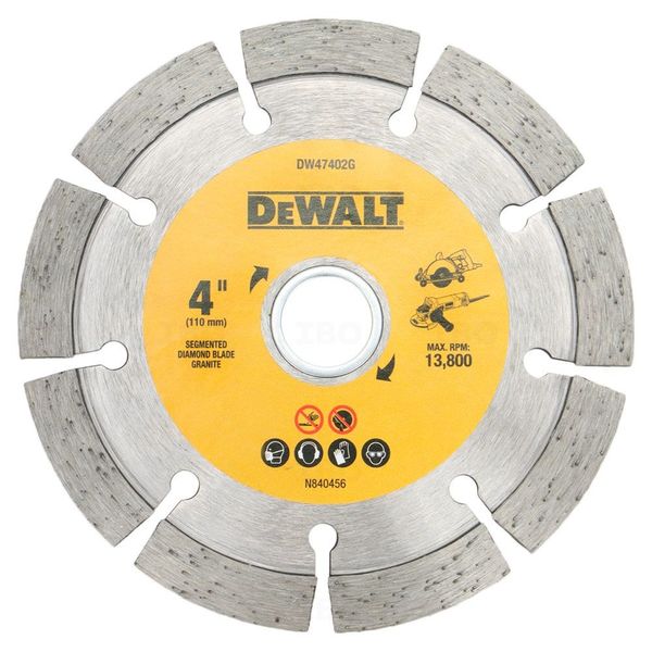 Dewalt Dw47402G-In 110x20x10mm Segment Diamond Granite Cutting Blade