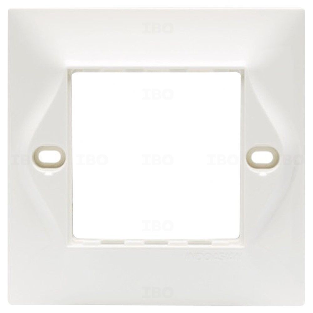Indoasian Glint 2 Module Semi-Glossy White Switch Board Plate