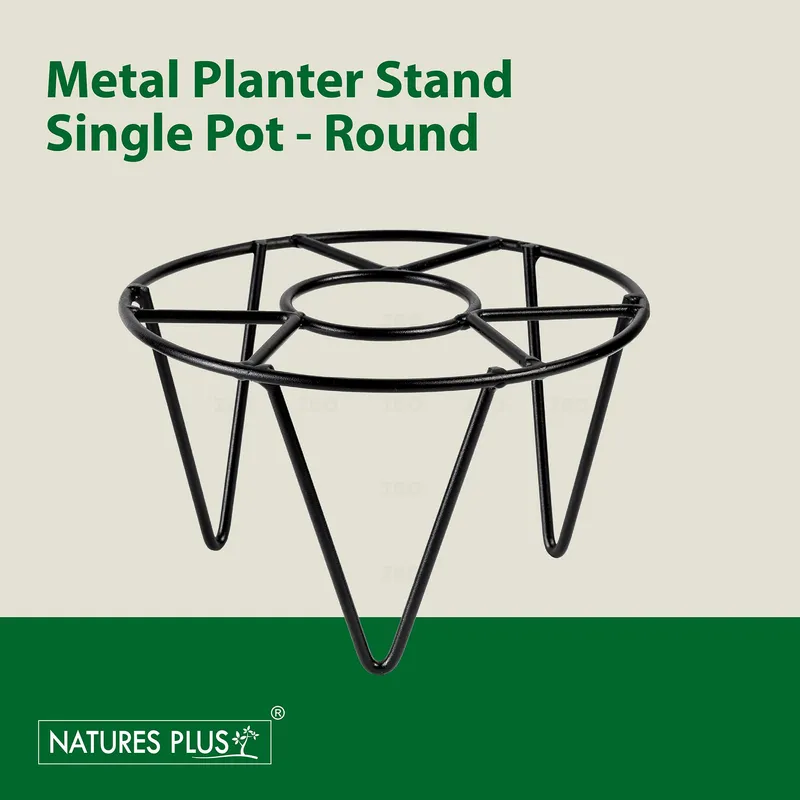 Natures Plus Metal planter stand Round