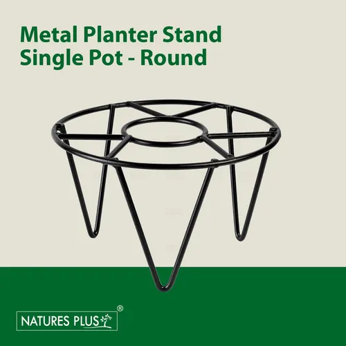 Natures Plus Metal planter stand Round