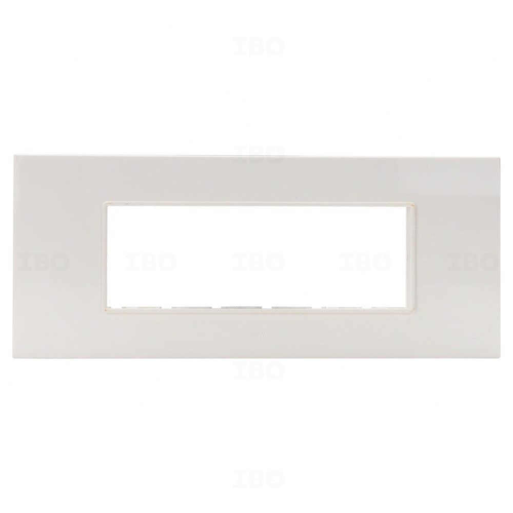 GM Fourfive Casaviva 6 Module Semi-Glossy White Switch Board Plate GM Fourfive Casaviva 6 Module Semi-Glossy White Switch Board Plate