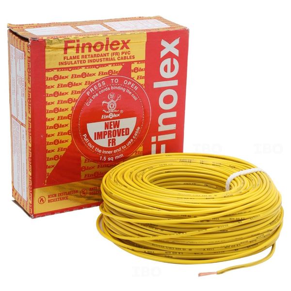 Finolex Gold 1.5 sq mm Yellow 90 m FR PVC Insulated Wire