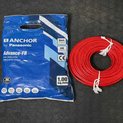 Anchor Advance FR 1 sq mm Red 180 m FR PVC Insulated Wire Anchor Advance FR 1 sq mm Red 180 m FR PVC Insulated Wire