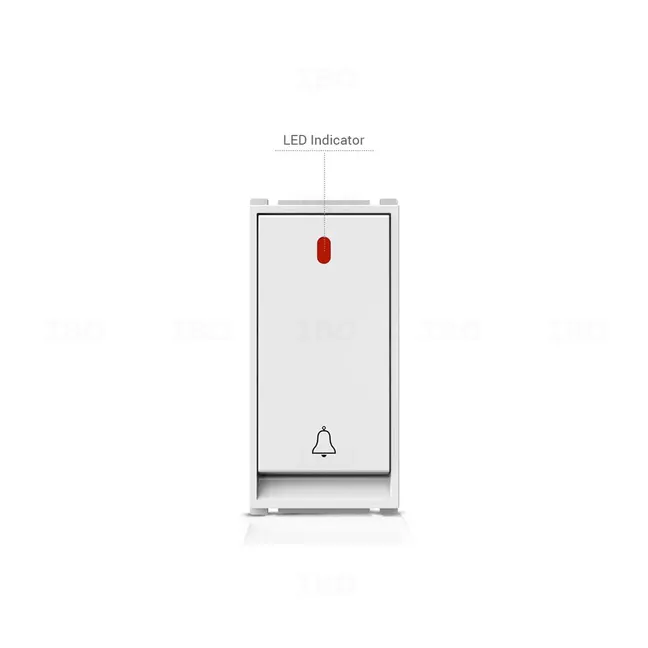 Goldmedal Air Absolute White Bell Push 10 A Modular Switch