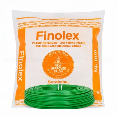 Finolex FRLS-H 1 sq mm Green 180m 1C PVC Insulated Industrial Cable 1100 V Finolex FRLS-H 1 sq mm Green 180m 1C PVC Insulated Industrial Cable 1100 V