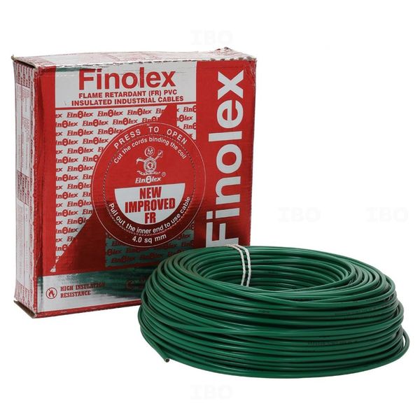 Finolex Silver 4 sq mm Green 90 m FR PVC Insulated Wire Finolex Silver 4 sq mm Green 90 m FR PVC Insulated Wire