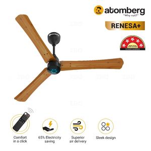 Atomberg Renesa+ 1200 mm Golden oakwood Ceiling Fan