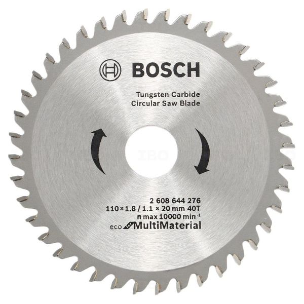 Bosch 2608644276 Eco Series 110x1.8/1.1x20mm 40Teeth Multimaterial Circular Saw Blade