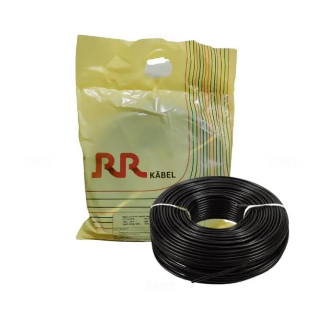 RR Kabel FRLS-H 1.5 sq mm Black 200 m FRLS-H Insulated Wire RR Kabel FRLS-H 1.5 sq mm Black 200 m FRLS-H Insulated Wire