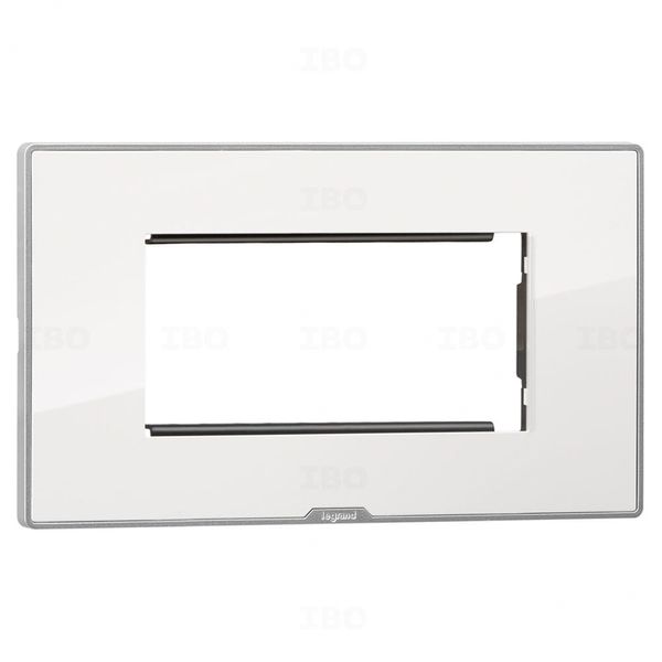 Legrand Myrius Nextgen 4 Module Glossy Ice White Switch Board Plate
