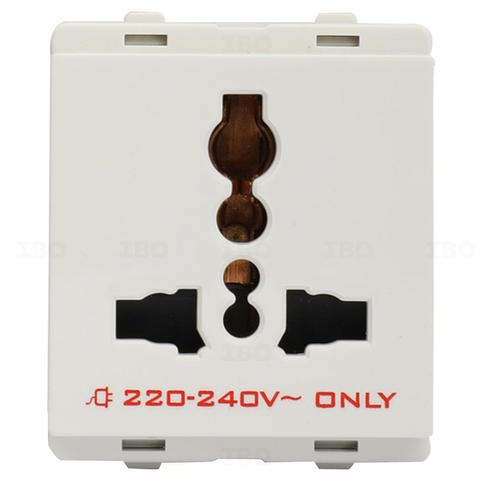 Schneider Livia White 5 pin 13 A 2 Module Socket