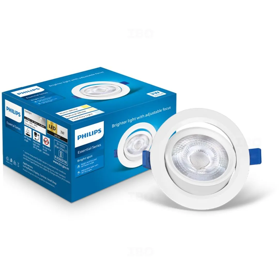 Philips 3W 3000k BrightSpot Tiltable LED COB Light