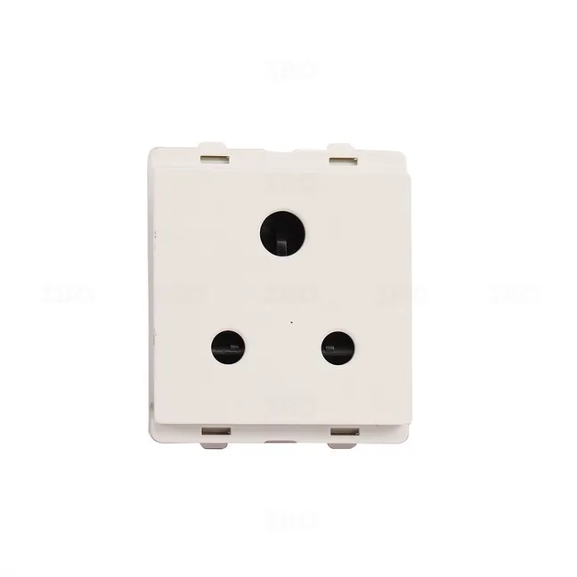 Schneider Livia White 3 pin 6 A 2 Module Socket