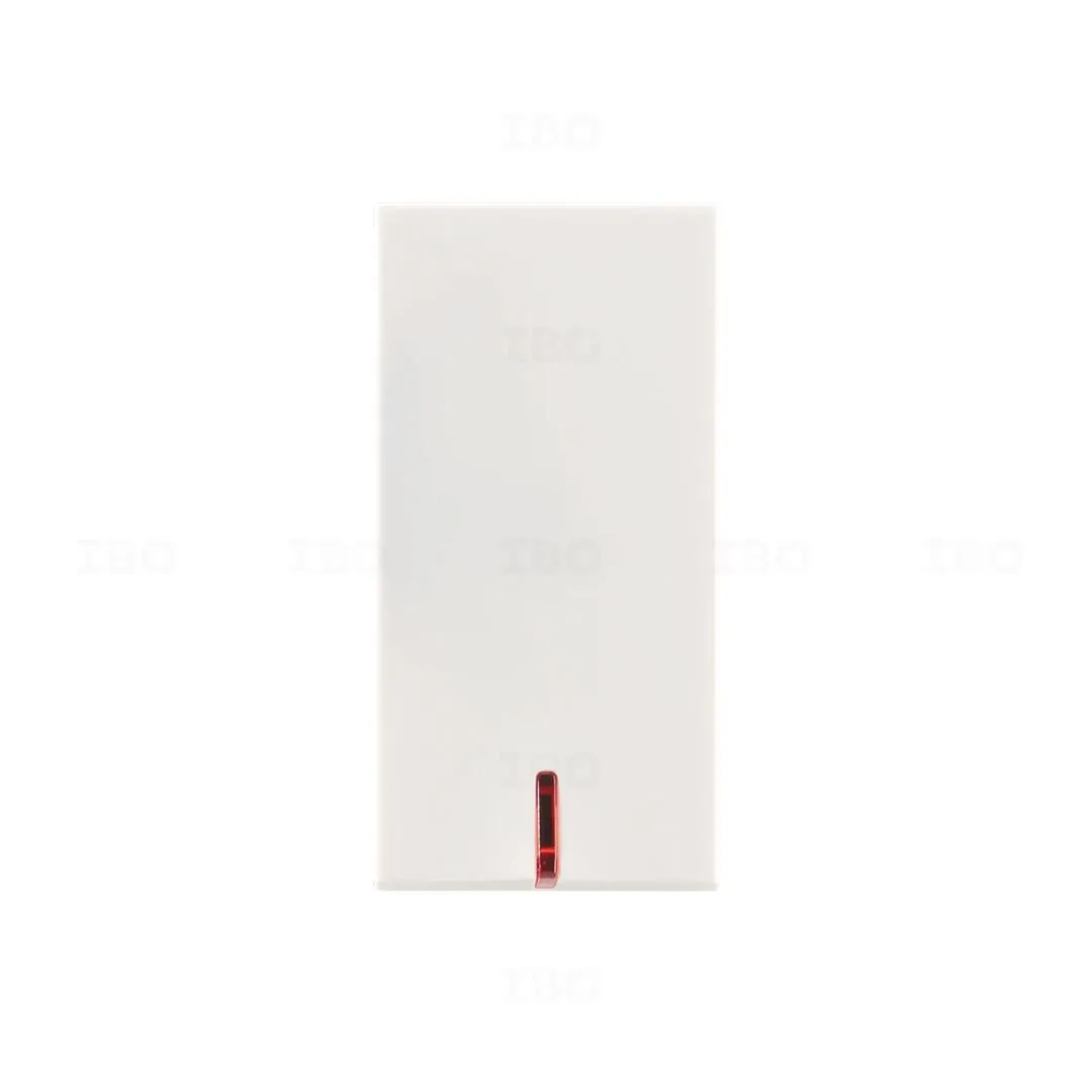 Legrand Lyncus 677211 White 16A 1 Way 1 Module Switch with Indicator