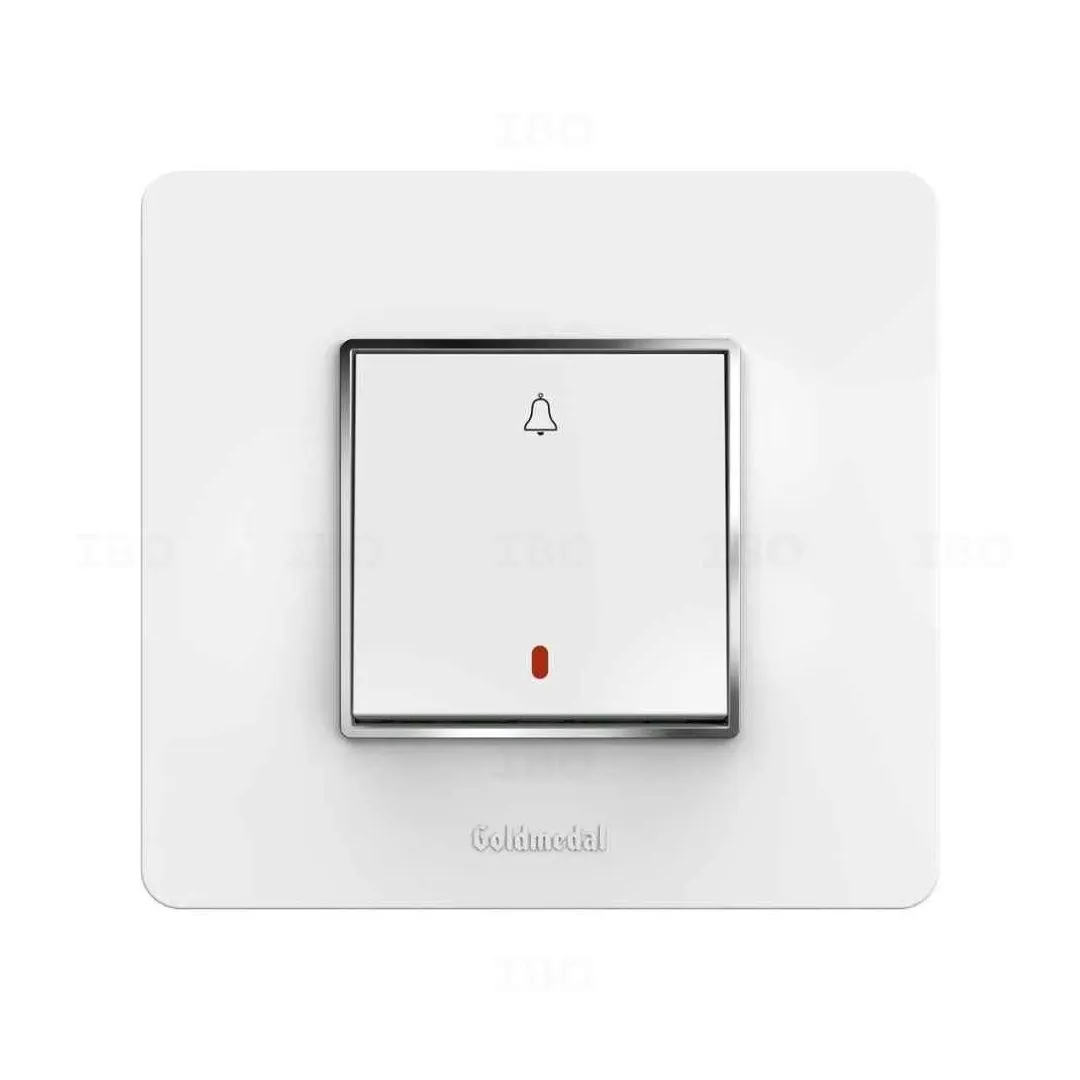 Goldmedal Air Absolute White Bell Push 10 A Modular Switch Goldmedal Air Absolute White Bell Push 10 A Modular Switch