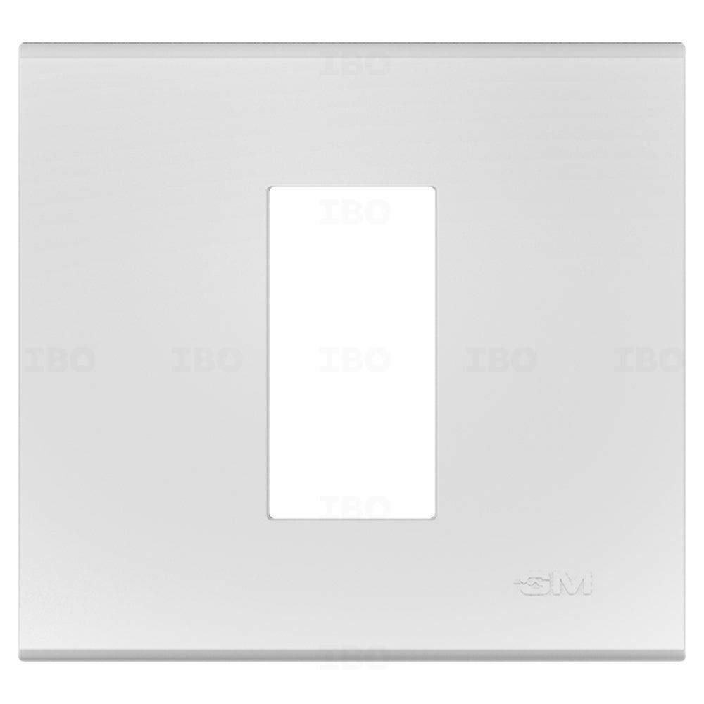 GM Fourfive Casablanca 1 Module Semi-Glossy White Switch Board Plate