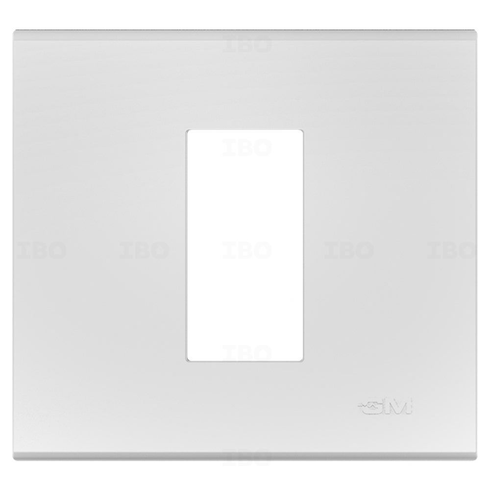 GM FourFive Casablanca 1 Module Semi-Glossy White Switch Board Plate GM FourFive Casablanca 1 Module Semi-Glossy White Switch Board Plate