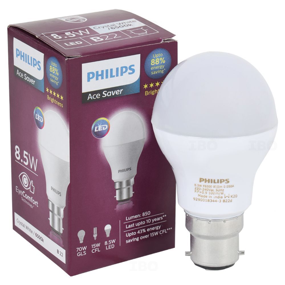 Philips B22 Ace Saver Cool Day Light LED Bulb 8.5 W