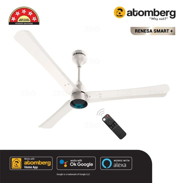 Atomberg Renesa Smart+ 1200 mm Pearl White Ceiling Fan