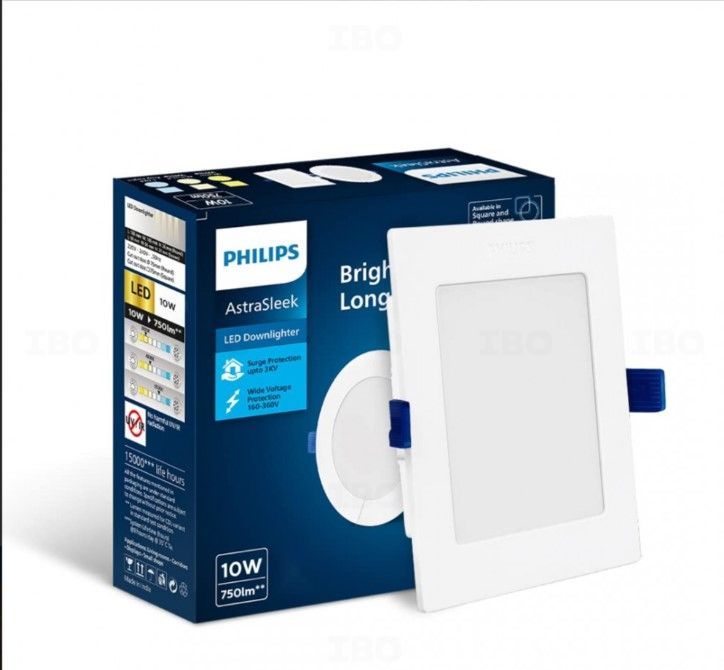 Philips 10W 3000K Square Astra Sleek Concealed LED Panel Light